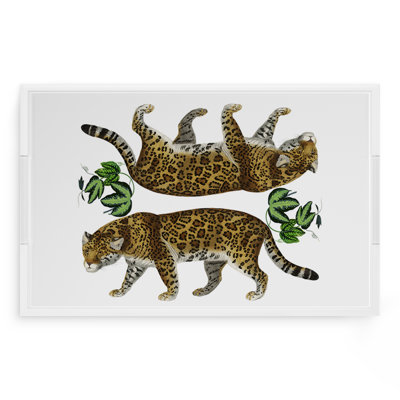 Plateau décoratif rectangulaire Leopard Seeing 