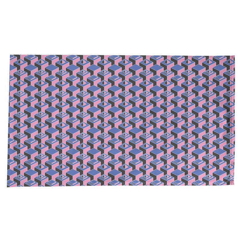 Nappe de gratte-ciels classiques, Bleu/rose