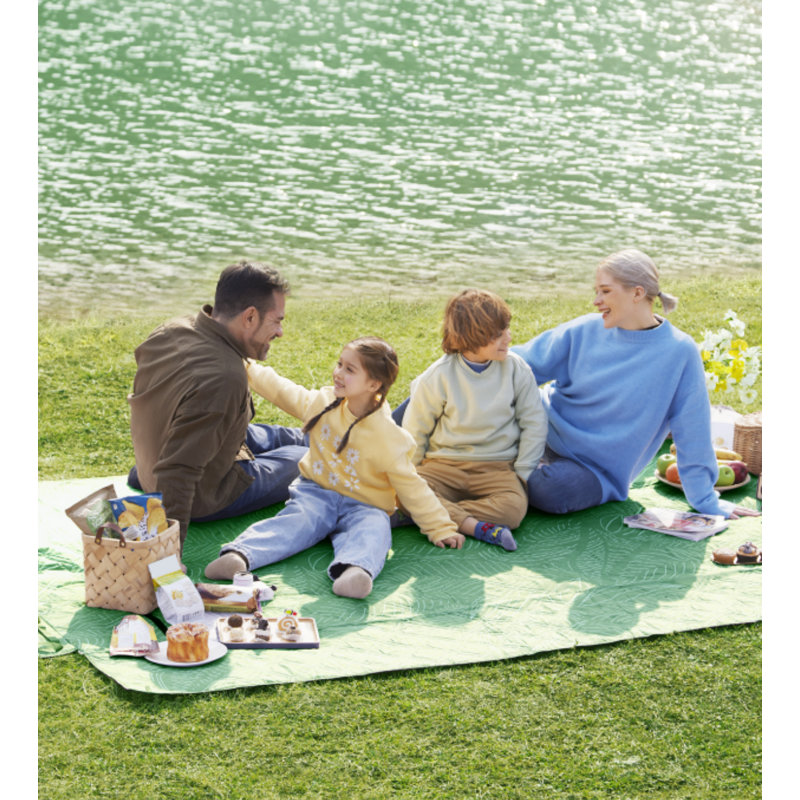 200x200cm Polyester Picnic Blanket, Green