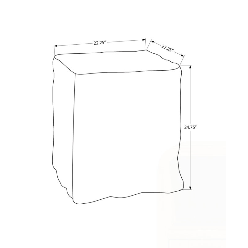 Table d'appoint d'extérieur moderne 25 "h, Gris