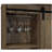 Arcata Rustic Oak Sliding Door Bar Cabinet