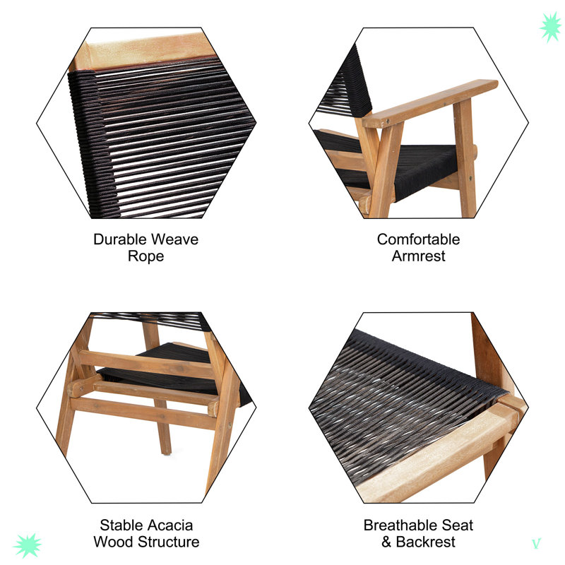 Chaise de patio 2 pièces