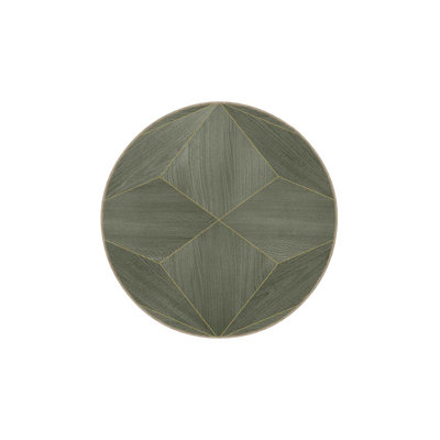 Green Geometric Patterned Woven Base Washable Rug