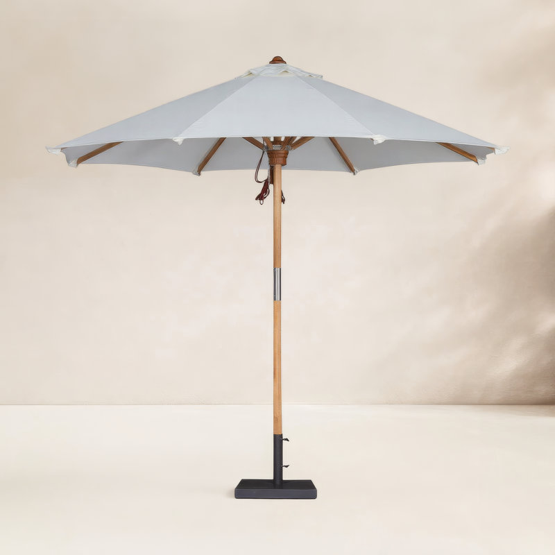 Baska Outdoor Round Umbrella-9.8'-Arashi Salt, Cream