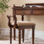 Bureau rectangulaire en noyer massif avec 2 tiroirs-1863416754