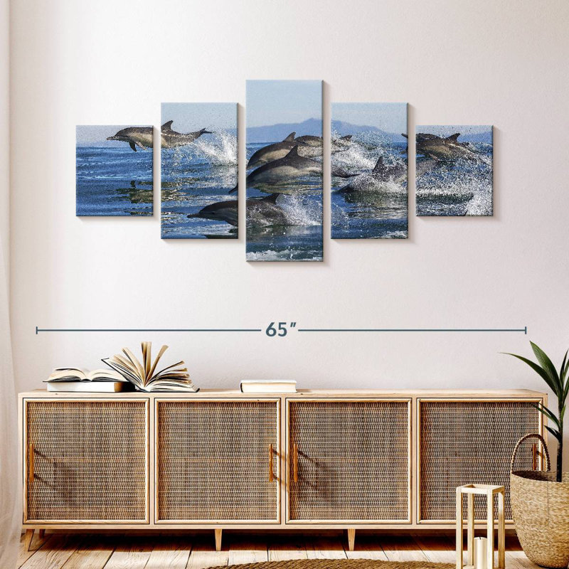 Dolphin Pod, 24" H x 55" W