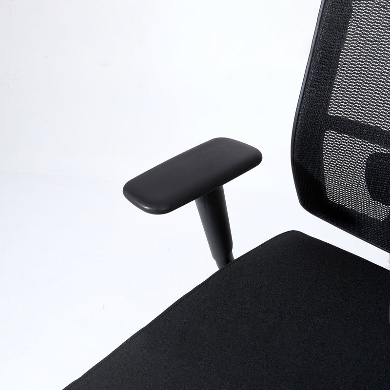 Chaise de bureau ergonomique à dossier haut en polyester de 27 po avec accoudoirs Complus