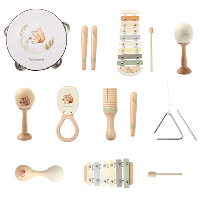 Jouet musical écureuil tambour pour tout-petits