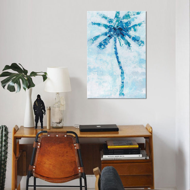 «Cool Palm I», reproduction sur toile, H 18 po x l 12 po x P 1,5 po, Toile tendue, Pas de tapis