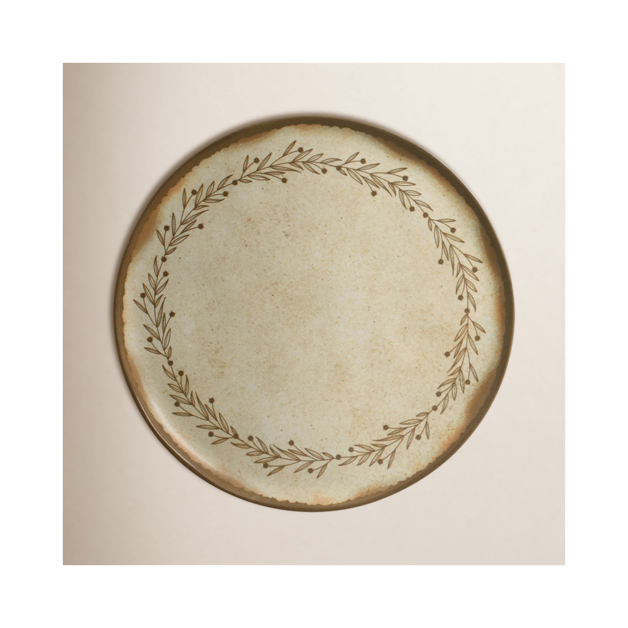 Nativa Commercial Dishwasher Safe 10.8'' Stoneware Dinner Plate , Set of 6