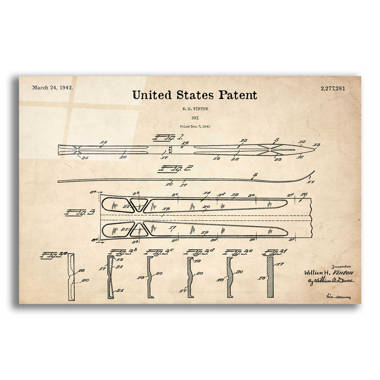 Type Writing Machine Blueprint Patent Parchment' Metal Wall Art –  LuxeMetalArt