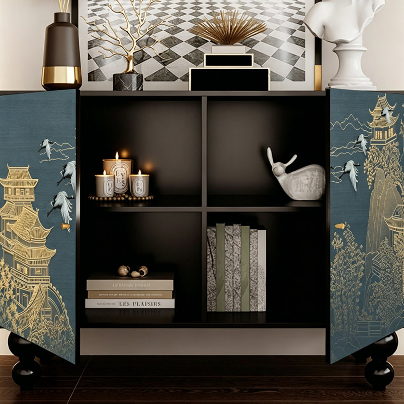 Chinese Style Solid Wood Storage Cabinet