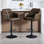 Adjustable Bar Stools with Armrests and Matte Base for Kitchen Island-117531047