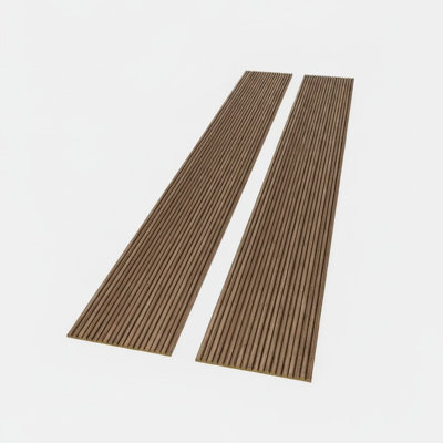 Panneaux muraux flexibles 3D 94,5 po x 11,8 po pour lattes murales en noyer huilé (paquet de 2 / 15,5 pieds carrés)