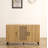 Storage Console Table with Rattan Door