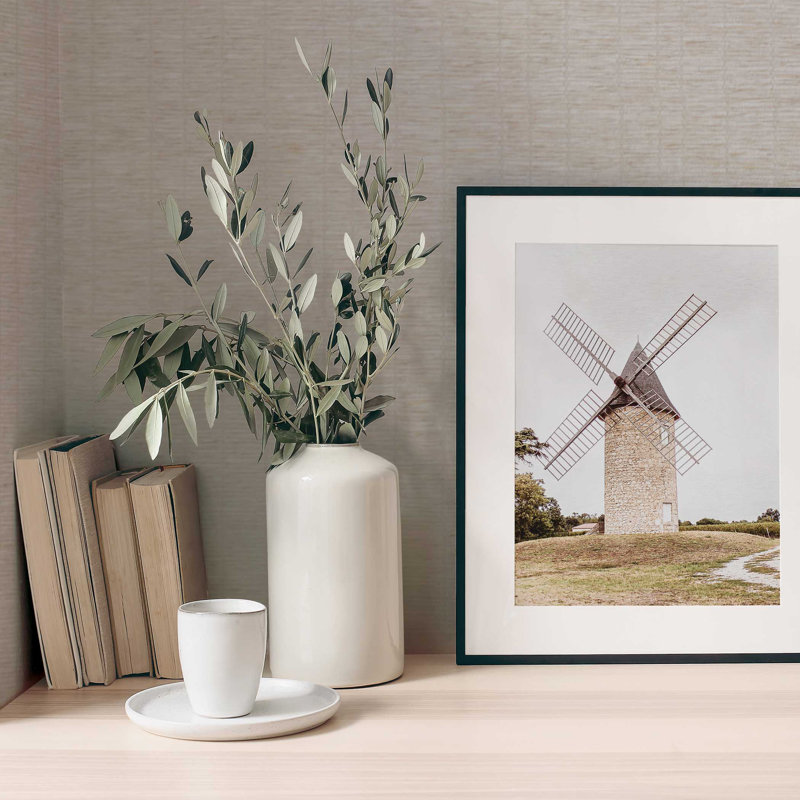 Gathered Stripe Paperweave Wallpaper