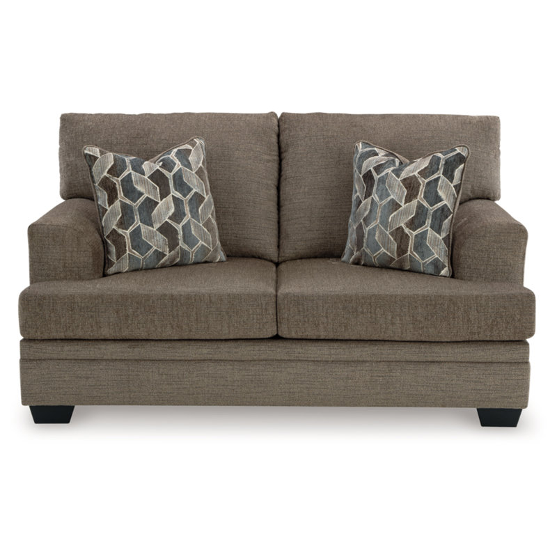 Gwendolynne Upholstered 67'' Loveseat, Brown 100% Polyester