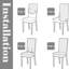 Housse pour chaise de salle à manger, housses de chaises extensibles-19000271