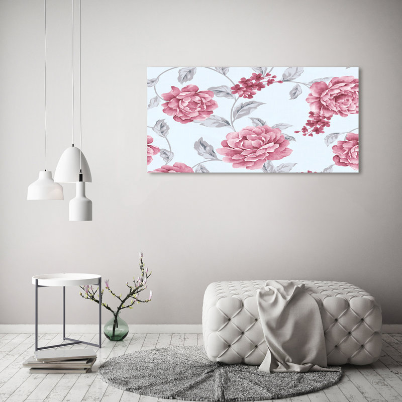 Peonies - Wrapped Canvas Print, 60cm H x 120cm W