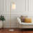 Dyson 60'' Gold/White Arched Floor Lamp