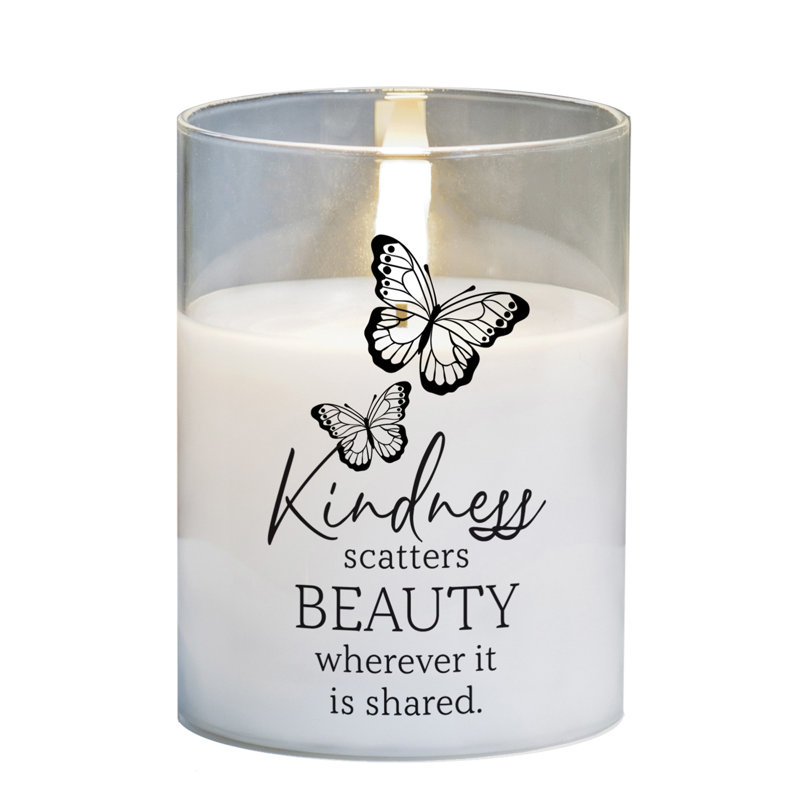 Flameless Jar Candle with Glass Holder
