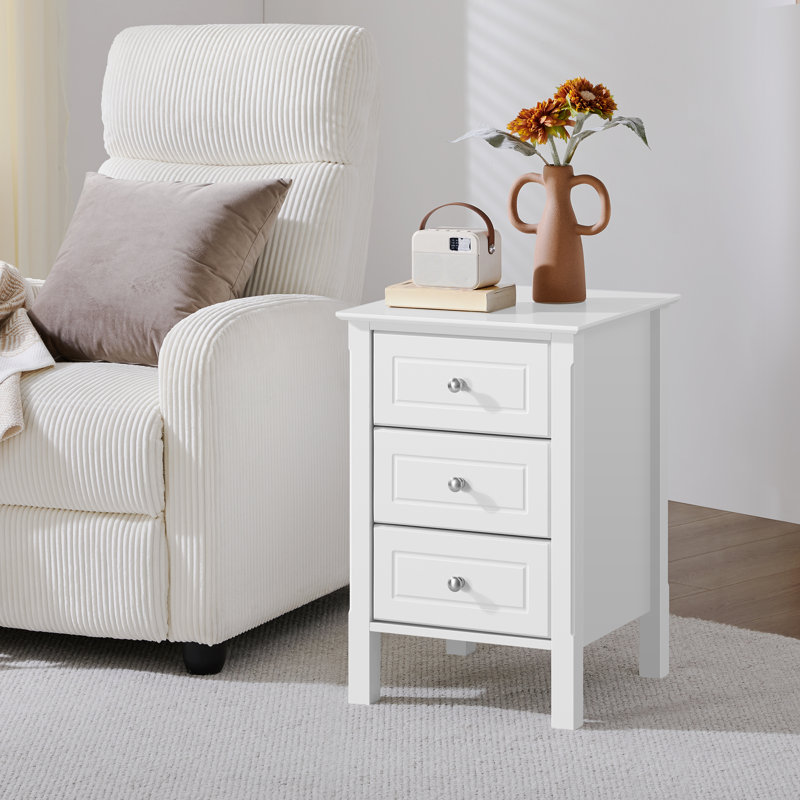 Side Table Set, White