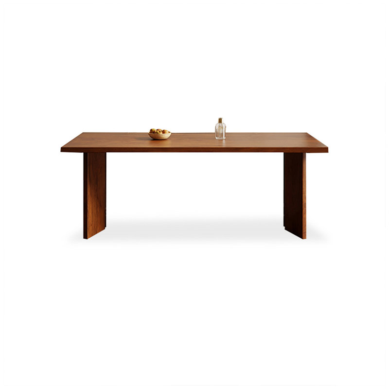 Table de salle à manger rectangulaire en bois massif brun noisette, H 29,53 po x L 62,99 po x l 31,5 po