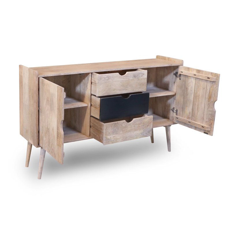 Rousseau 150cm Sideboard, Brown/Black