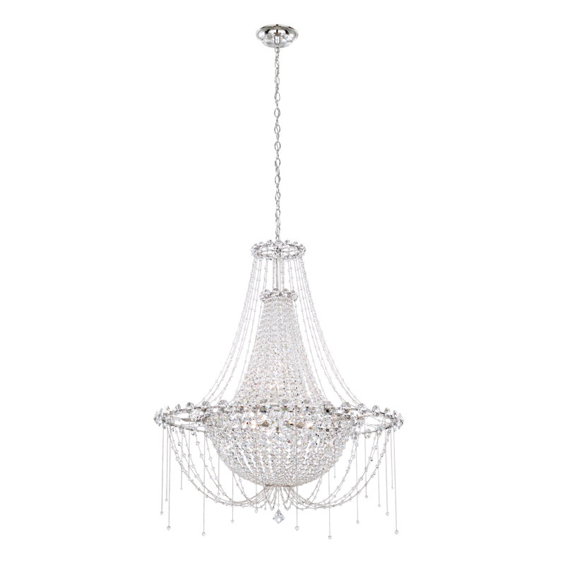Chrysalita 8 - Light Glass Chandelier, Spectra Crystal Clear