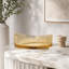 Lavabo de salle de bain en verre cristal Yuan³, 20 po, or clair, vasque sans robinet