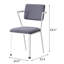 Chaise de bureau rembourrée grise et blanche-1455307877