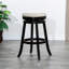 Tabouret 30 ", siège en cuir vieilli-1238948199-1238948201