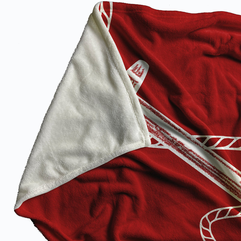 Exton Plain Weave / Muslin Throw Blanket, Red