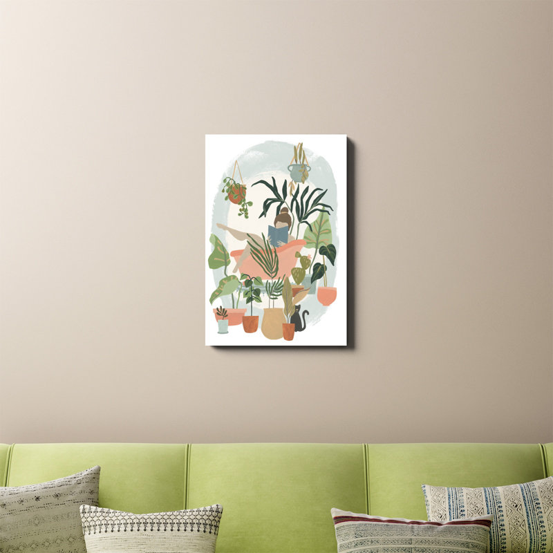 «Plant Lady Bath I», H 30 po x l 20 po, Toile tendue
