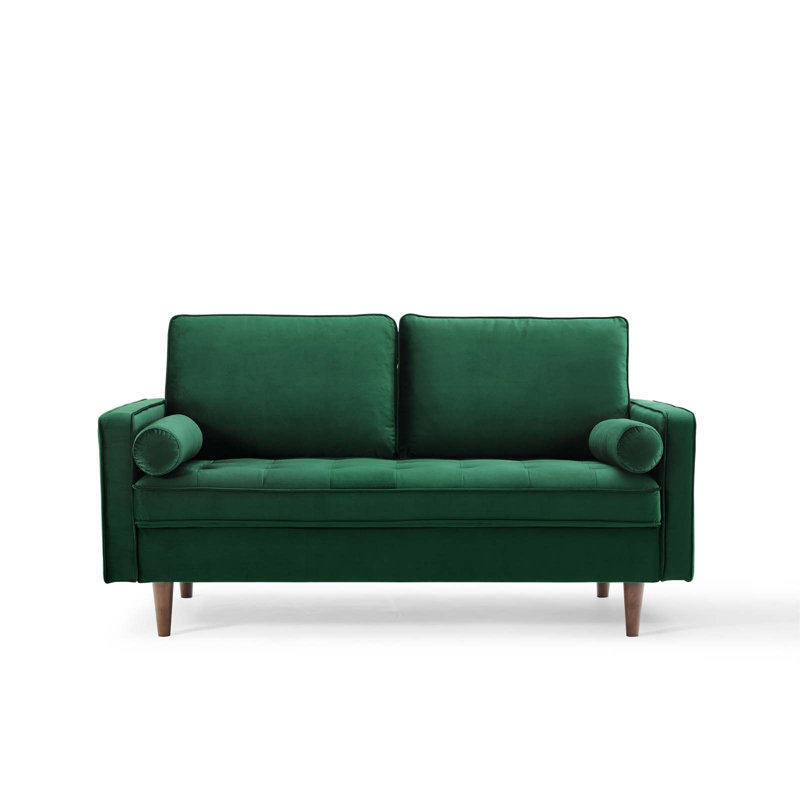 Causeuse en velours Valor Performance, Vert