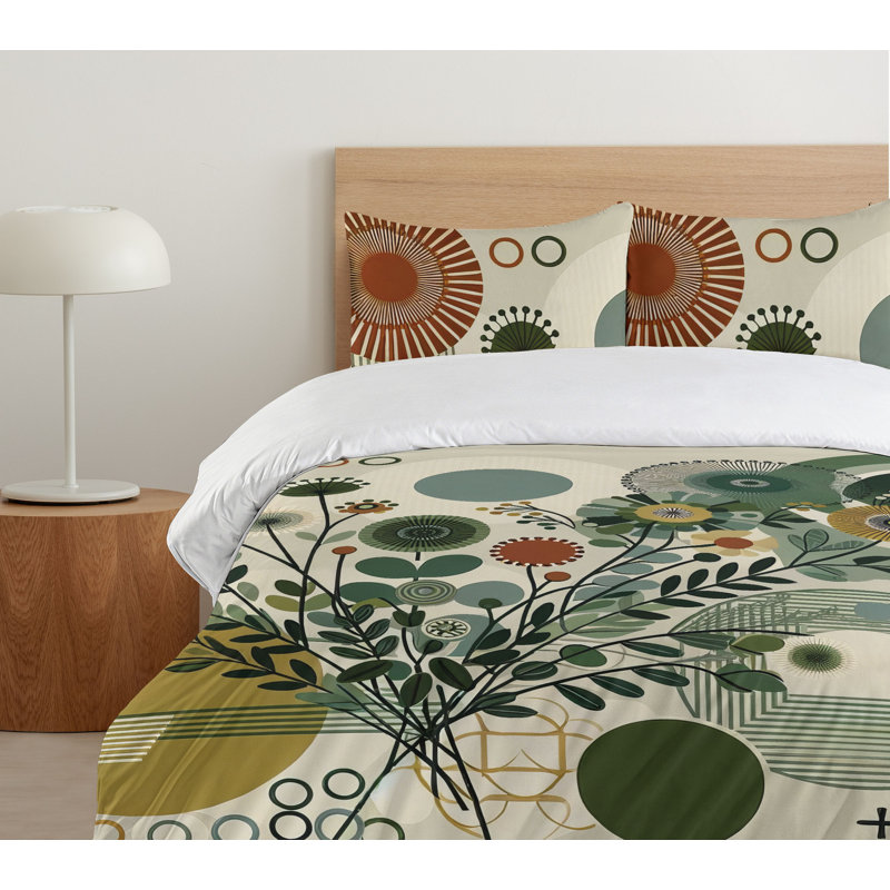 Geometric Shapes Duvet Cover, Twin Duvet Cover + 1 Standard Sham