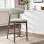 Modern Bar Stool with Breathable Fabric & Solid Wood Frame, Curved Backrest for Comfort-540809336