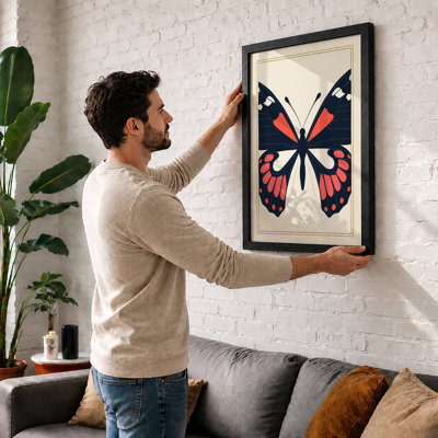 Butterfly Geometric - Framed Print