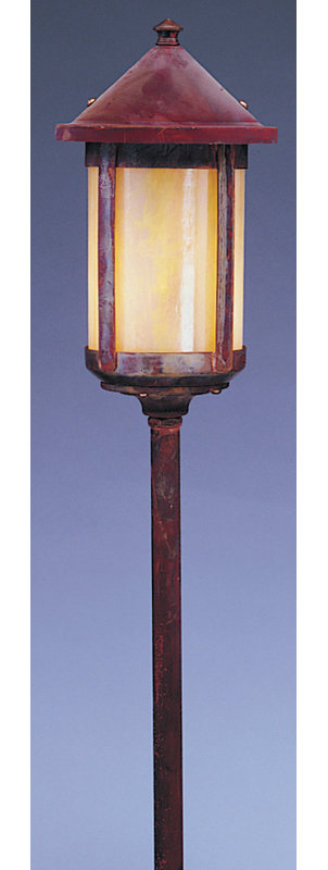 Arinze Low Voltage Pathway Light, 33.25" H x 5.63" W, Satin Black, Almond Mica
