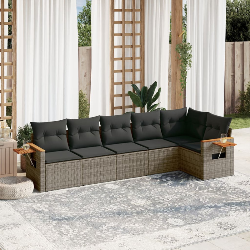 Ensemble de canapé de jardin Vidaxl gris
