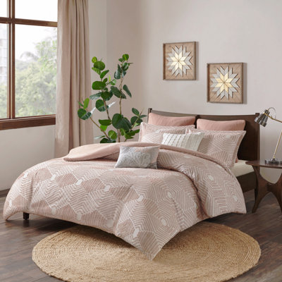 Full/Queen Cotton Jacquard Duvet Cover Set