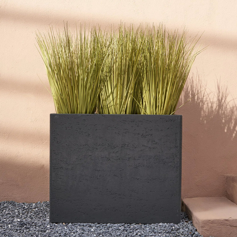 Grande jardinière rectangulaire en composite, durable pour une utilisation toutes saisons avec trous de drainage, grande jardinière rectangulaire pour plantes d'intérieur et d'extérieur
