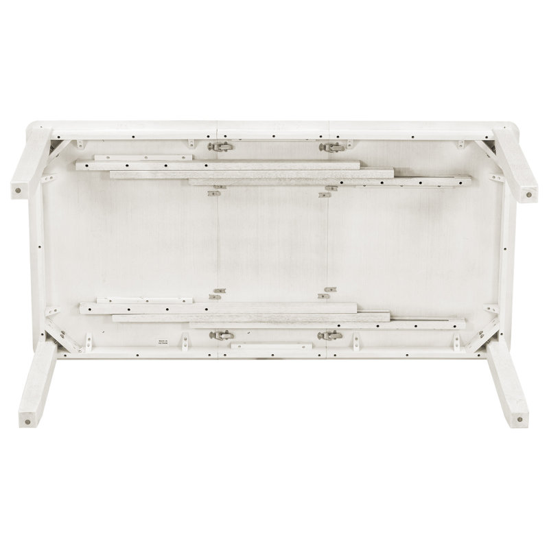 Ensemble de table de salle à manger 7 pièces de style rétro avec table extensible et 6 chaises rembourrées (gris et blanc)