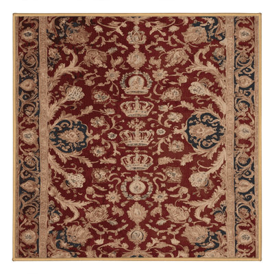 Tapis brun français lavable à la machine