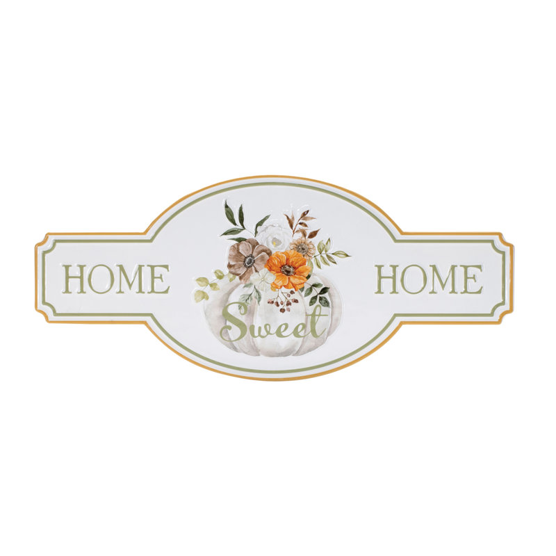Plaque en métal «Home Sweet Home» 21,75 po