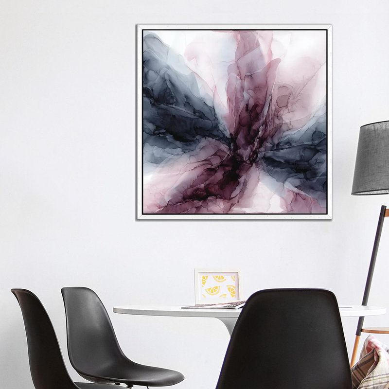 Aubergray II by Elizabeth Karlson - Print on Canvas, White Framed, 93.98 cm H x 93.98 cm W