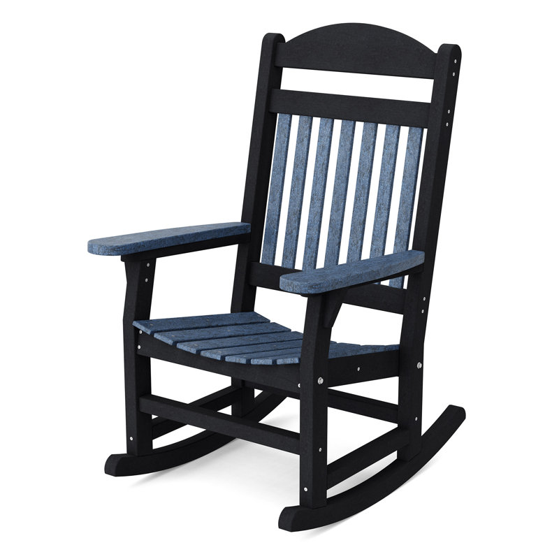 Heritage Traditional Rocking Chair, Patriot Blue/Black