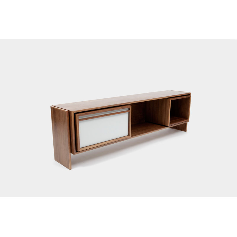 Low Units Unfinished TV Stand for TVs up to 88", Gray