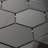Midnight Absolute Black 3" x 3" Hexagon Porcelain Mosaic Floor & Wall Tile
