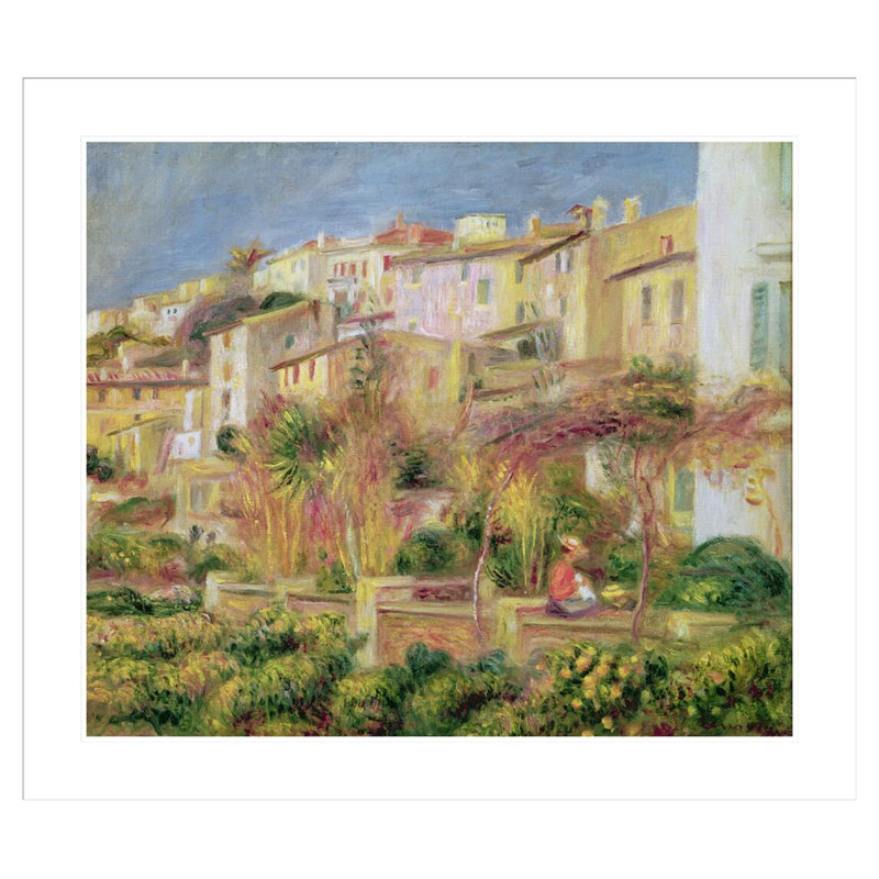 «Terrace in Cagnes» par Pierre-Auguste Renoir, impression giclée encadrée, H 33,5 po x l 38,35 po